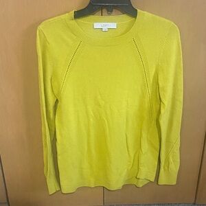 LOFT Vibrant Yellow Knit Top